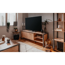 Szafka RTV dąb / antracyt mat 160 cm
