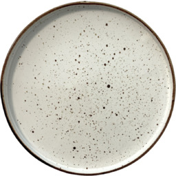 KERA CERAMIKA Talerz płytki z rantem Arondi krem