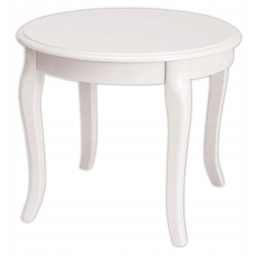 Stolik kawowy okrągły klasyczny Royal D biały