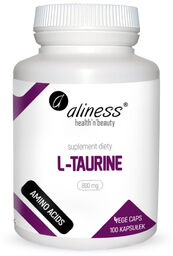 Aliness L-Taurine, L-tauryna 800 mg, 100 kapsułek vege