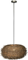 Rustykalna lampa wisząca brązowy rattan - Hatch 45
