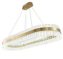Luxemburg - żyrandol kryształowy LED podłużny 85cm