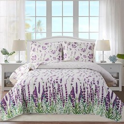 Ycosy Komplet pościeli, king size, kwiatowa narzuta letnia,