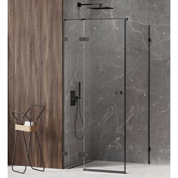 Czarna kabina prysznicowa lewa 110x110 EXK-1831 Avexa Black