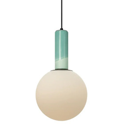 Maxlight Szklana lampa wisząca RAINBOW P0692 turkusowa kulista