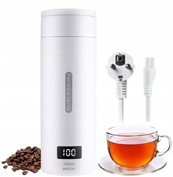 300W Podróżny Czajnik Elektryczny 500ML Biały LCD