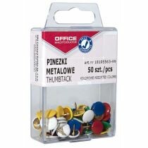 Pinezki metalowe kolorowe OFFICE PRODUCTS 50szt. /18195563-99/