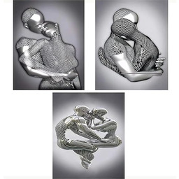 ZMURED Sztuka ścienna 3D, sztuka, dekoracja, figura, statuetka,