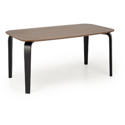 Stół pedro orzech / czarny (160x90 cm) halmar