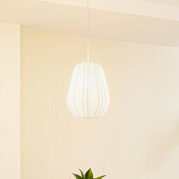Lampa wisząca Helin marki Lindby, biała, Ø 30