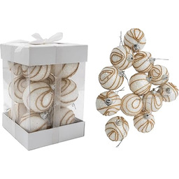 SHATCHI 12 x Boże Narodzenie wiszące bombki miękka