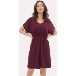 Bambusowa koszula nocna damska GINEVRA XL Bordowy