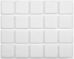 Vorel Podkładki filcowe 20x20 mm białe 74841