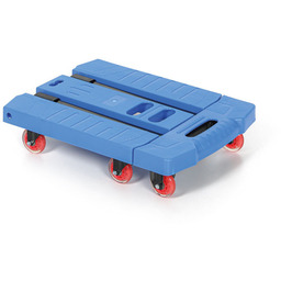 Platfroma transportowa rozkładana, 6 kół, niebieska