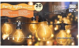Girlanda ogrodowa 13,5m żarówki Transparent/ 20 Led 230V