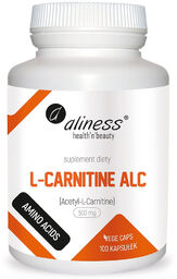 Aliness L-Carnitine ALC, L-karnityna ALC 500 mg, 100