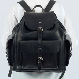 Czarny plecak skórzany vintage BR81