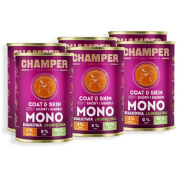 CHAMPER Coat&Skin Monobiałkowa Jagnięcina 6x400g karma mokra