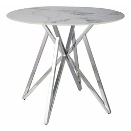 Stół Murano Biały Połysk Średnica 90 cm