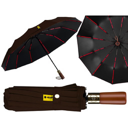 Parasolka składana automatyczna duży elegancki parasol pokrowiec Peterson