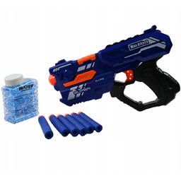 DUŻY PISTOLET WYRZUTNIA STRZAŁKI PIANKOWE KARABIN NA KULKI