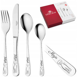 Sztućce dla Dzieci Gerlach Pieski z Grawerem Chrzest