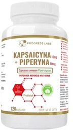 Suplement diety, PROGRESS LABS Kapsaicyna + Piperyna 120