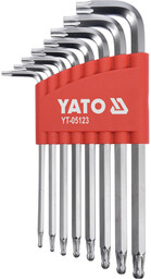 Yato ZESTAW KLUCZY TORX Z KULKĄ DŁUGIE 8CZ.