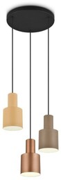 Trio Leuchten Lampa wisząca brązowa z taupe