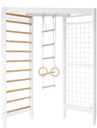 Drabinka gimnastyczna Cherry Fun biało-drewniana