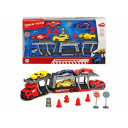 Dickie Toys, City, Zestaw z lawetą i autami
