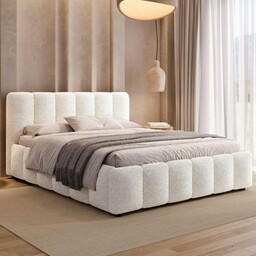 Łóżko tapicerowane 4792P 140x200 Boucle Biały #6