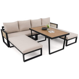Zestaw mebli ogrodowych RIMINI + Stół Sycylia Aluminium
