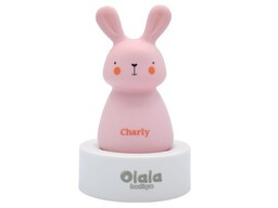 Lampka nocna LED Króliczek Charly różowy Olala