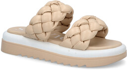 Klapki na platformie - SCAVIOLA L-37 BEŻOWE