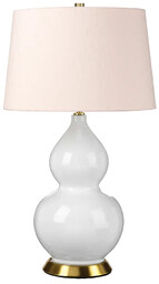 Lampa stołowa Isla Biała / Postarzany mosiądz ISLA-AB-TL-PINK
