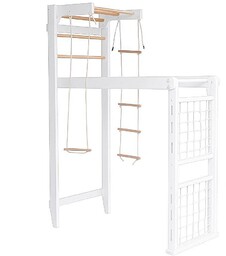 Drabinka gimnastyczna Cherry Play biało-drewniana