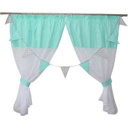 Firanka Firanki Dziecięca bawełna Mięta 400x160