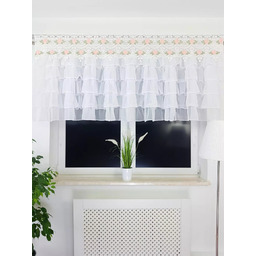 Firana Gotowa W Falbany Z Gipiurą Woal 200/90CM