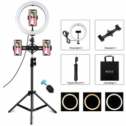 Lampa pierścieniowa / statyw LED Puluz 26cm 3x