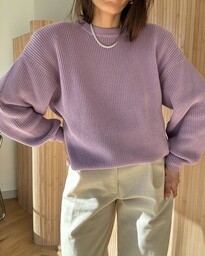 Pakamera Sweter Touched organic lila