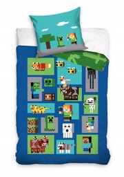 Minecraft Komplet Pościeli Dziecięcej 140 X 200 100%