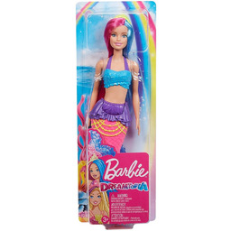 Barbie Dreamtopia Syrena 1 Lalka podstawowa różowo-niebieskie włosy