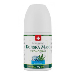 Maść Końska z konopiami Chłodząca Roll-On, 90 ml