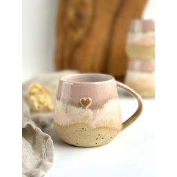 Pakamera Kubek Beczułka ręcznie robiony z sercem 320