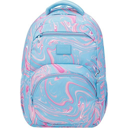 Plecak przyjazny dla środowiska, zielony i różowy nadruk