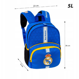 Plecak Szkolny Real Madryt AstraBag 3 Komory Piłka