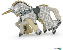 Papo 39916 - koń mistrza broni jednorożec, figurka