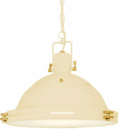 Kopułowa lampa wisząca Nautilius 11134107 Kaspa metalowa kremowa