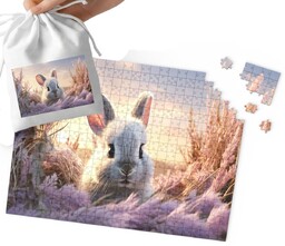 Puzzle Tradycyjne - Słodki Króliczek Królik Wzory Prezent